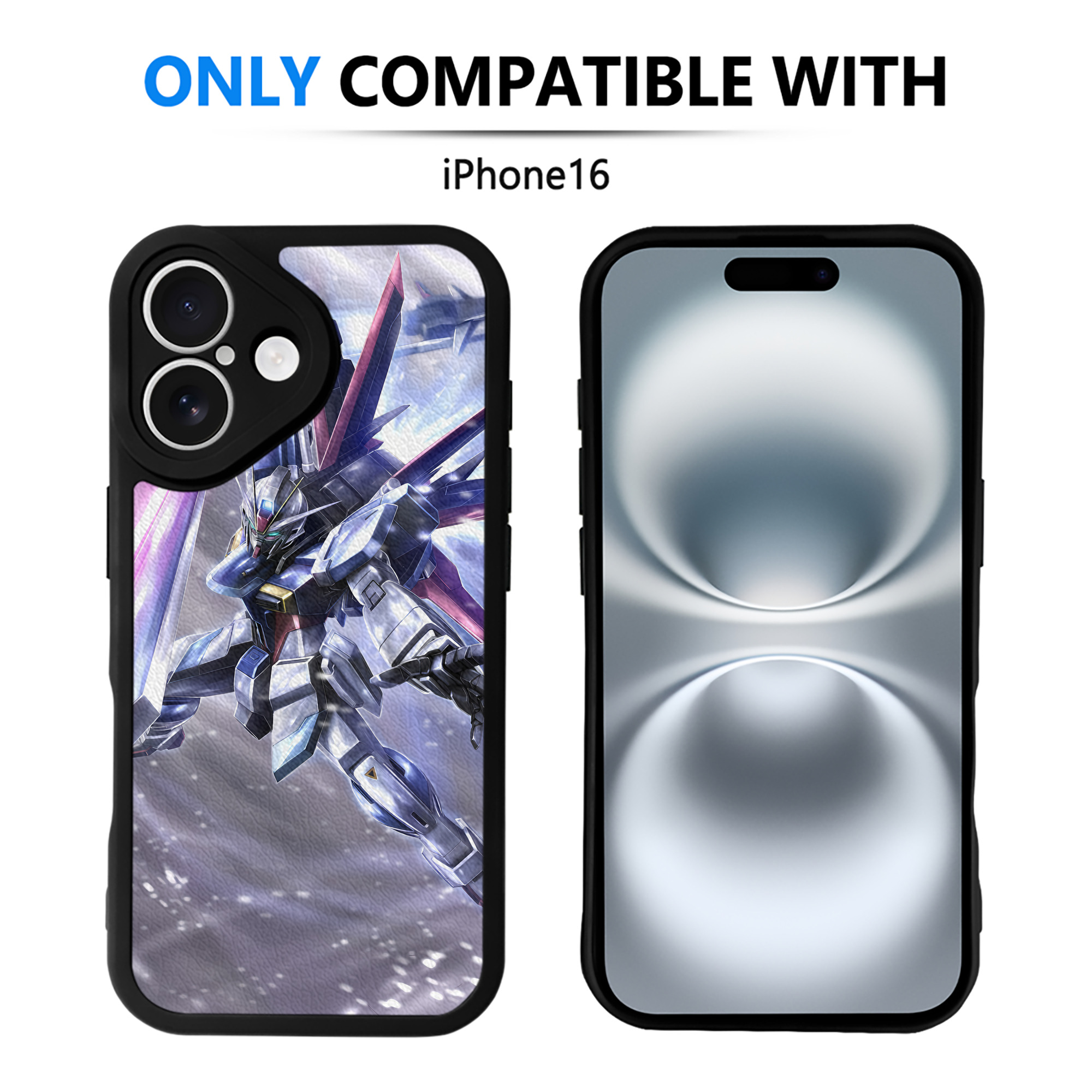 （画像用） 機動戦士ガンダム Mobile Suit Gundam 【iPhone 16シリーズ対応】シリコンスマホケース（レザー調） 材質：シリコン